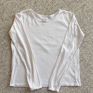 Hanna Andersson White Long Sleeve Top, size 10
